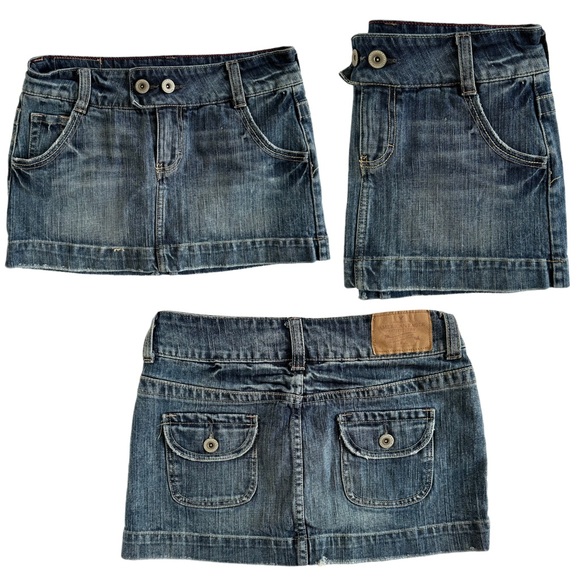 Y2K American Eagle Denim Mini-Skirt - Picture 4 of 5